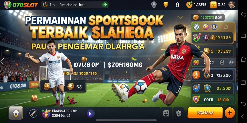 Tampilan antarmuka pengguna 070SLOT yang menarik dan informatif.