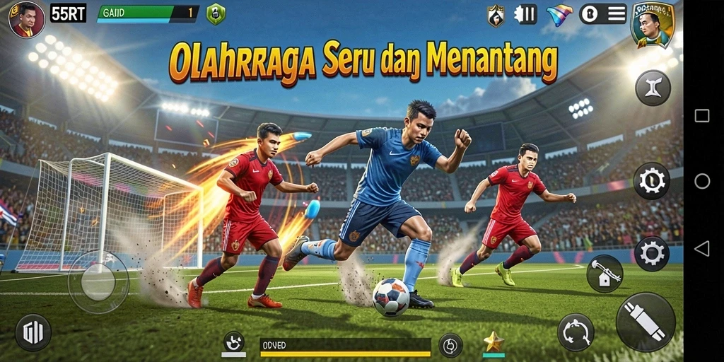 Tampilan gameplay <strong>55RT</strong> yang memukau dan seru dalam pertandingan olahraga.