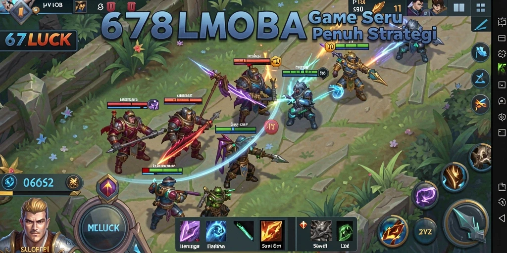 Tampilan seru dalam gameplay MOBA 678LUCK.