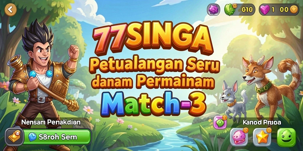 Tampilan gameplay seru dalam 77SINGA yang menantang.