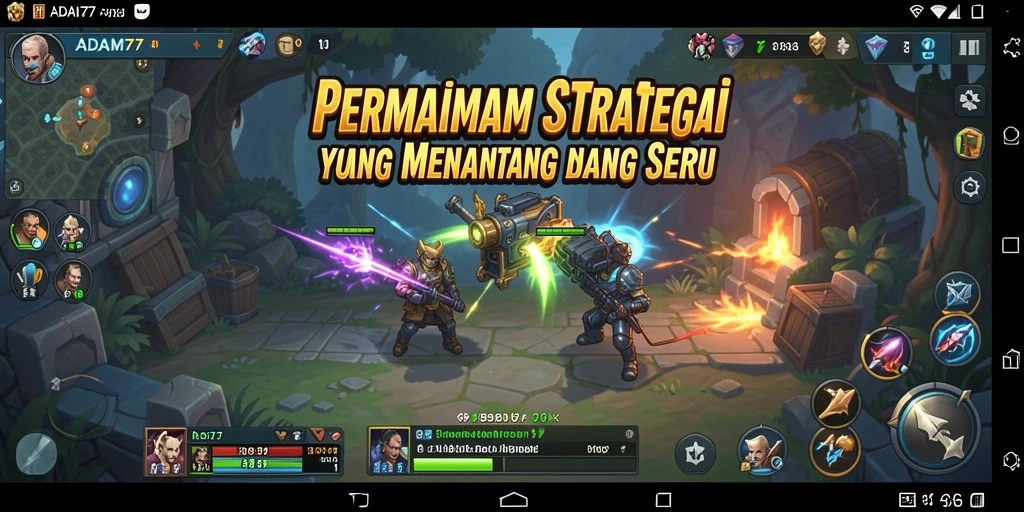 Tampilan gameplay seru dari ADAM77 yang penuh strategi.