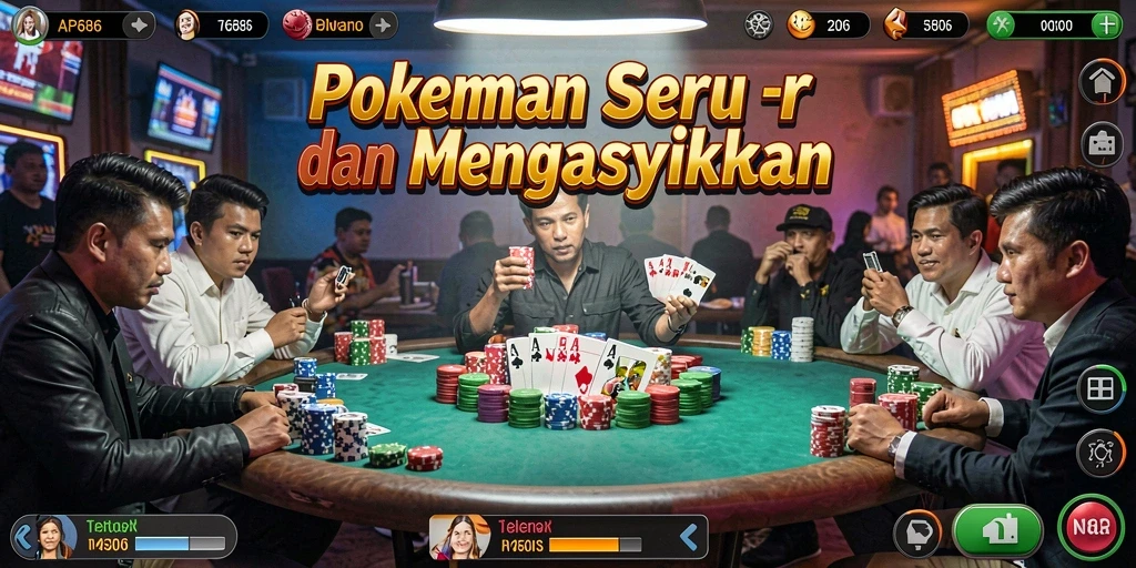 Tampilan screenshot AP686 menampilkan suasana permainan poker yang mendebarkan.