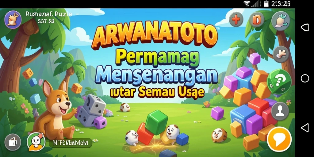 Tampilan menarik dari gameplay ARWANATOTO dengan berbagai puzzle yang menantang.