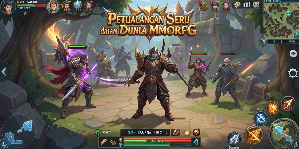 Tangkapan layar gameplay F7F7 yang menunjukkan petualangan intens dalam MMORPG.