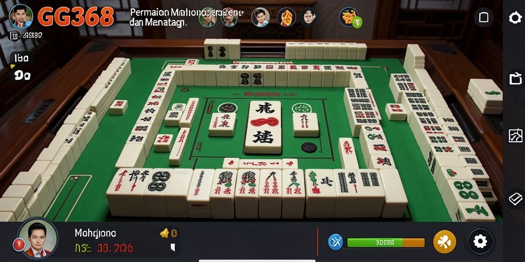 Screenshot gameplay GG368 menampilkan aksi Mahjong yang seru.