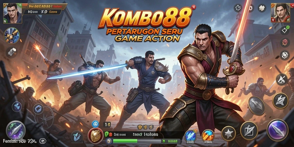 Tampilan gameplay seru KOMBO88 dengan pertarungan mendebarkan.