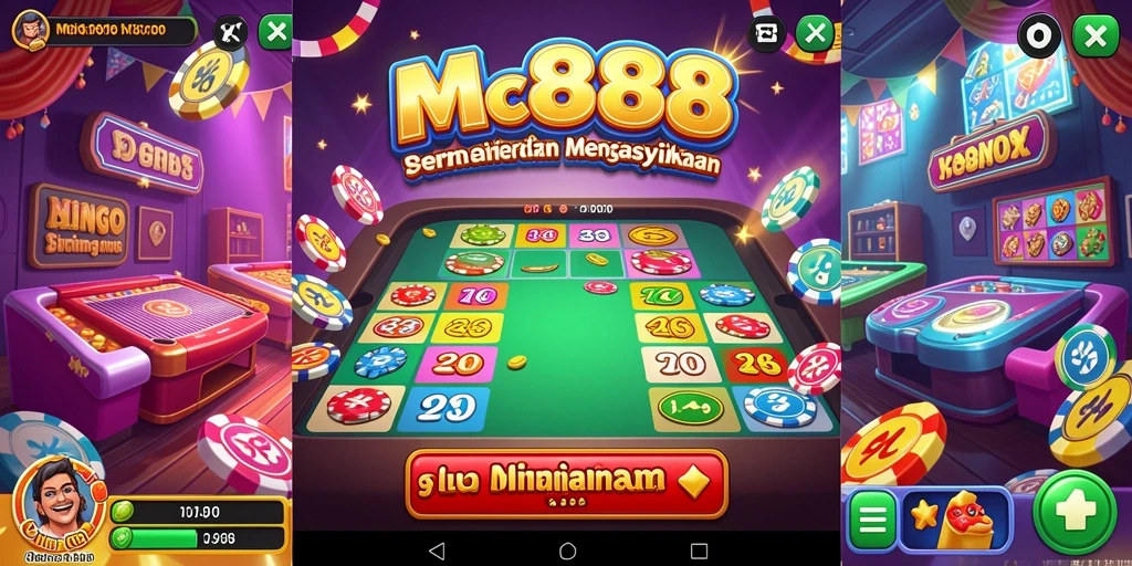 Tampilan screenshot yang menunjukkan gameplay seru Bingo di MC888.