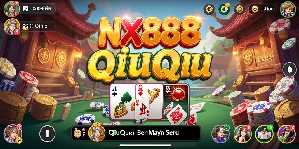 Tangkapan layar NX888 menampilkan dinamika permainan QiuQiu yang seru.