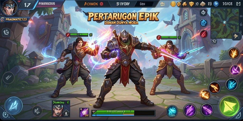 Tangkapan layar PRAGMATIC123 menampilkan momen seru pertempuran tim.