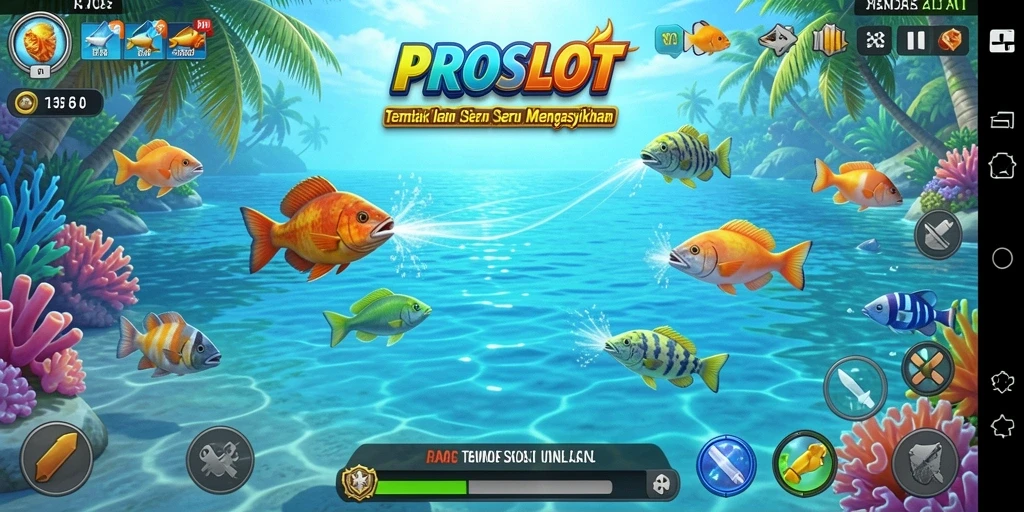 Tangkapan layar gameplay Tembak Ikan yang menegangkan di PROSLOT.