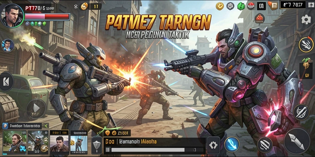 Tangkapan layar utama PT707 menunjukkan aksi pertempuran yang mendebarkan.