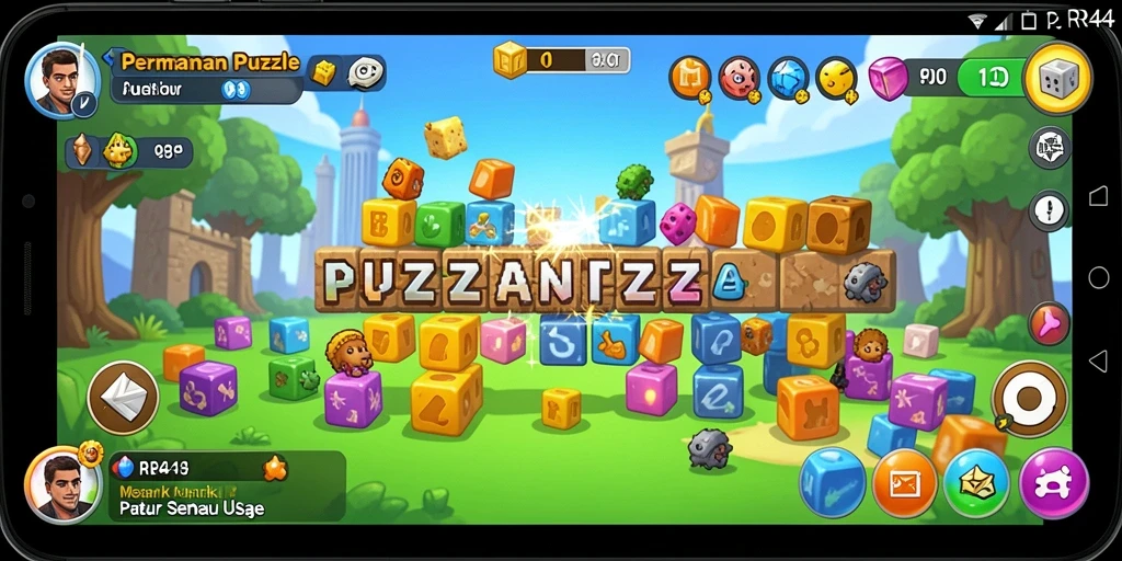 Screenshot gameplay RR44 menampilkan tantangan puzzle yang menarik.