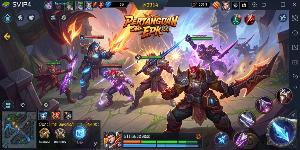 Tampilan gameplay menarik dari SVIP4 dengan karakter heroik beraksi.