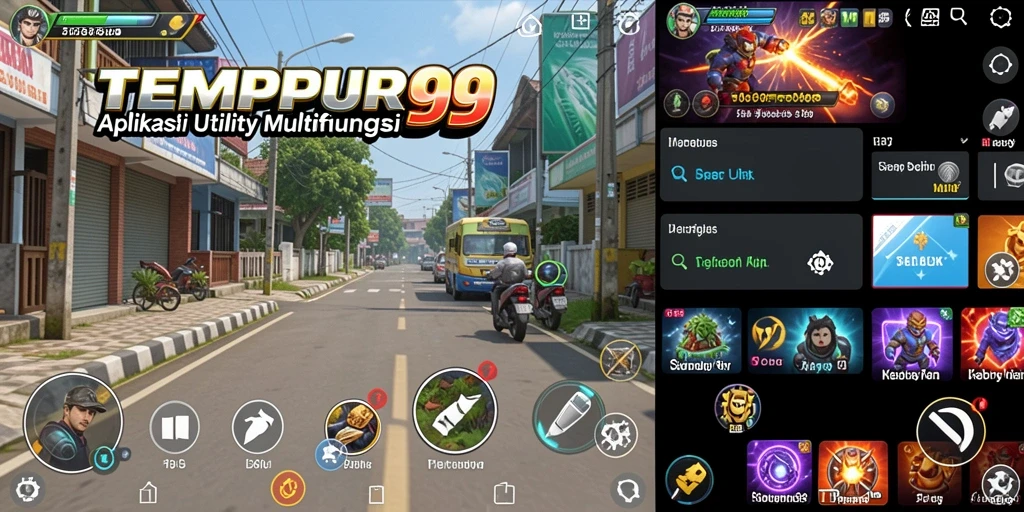 Tampilan utama pengguna TEMPUR99 dengan fitur utility lengkap.