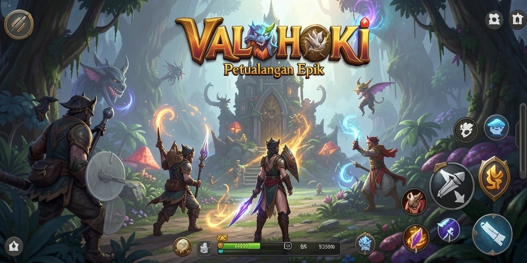 Screenshot VALOHOKI menampilkan aksi pertempuran yang mendebarkan dan karakter yang kuat.