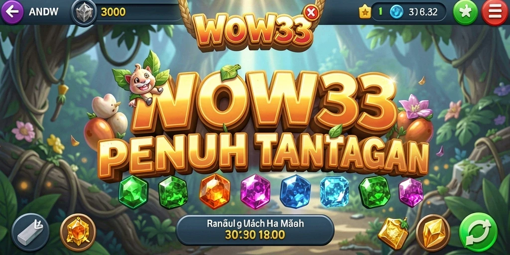 Gameplay seru WOW33 dengan tantangan Match-3 yang menakjubkan.